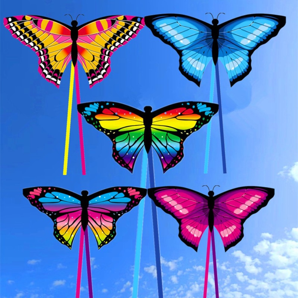 Kite Easy Fly Kids - طائرة ورقية ملونة على شكل فراشة