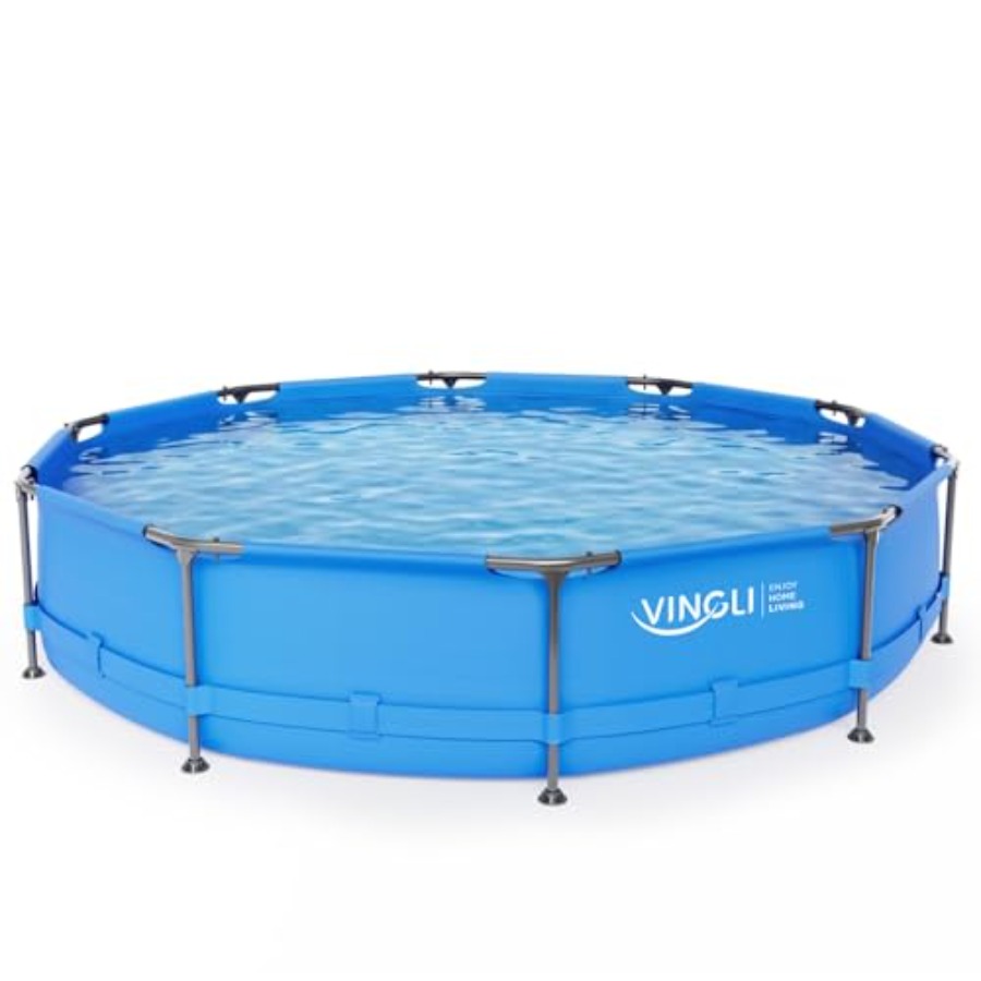 Kids Outdoor Pool - مسبح خارجي محمول بإطار معدني، مسبح