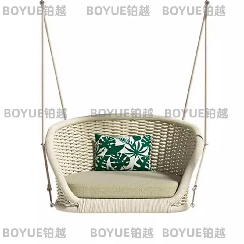 Kids Outdoor Hanging Chair - كرسي أرجوحة معلق من الخيزران للاستخدام