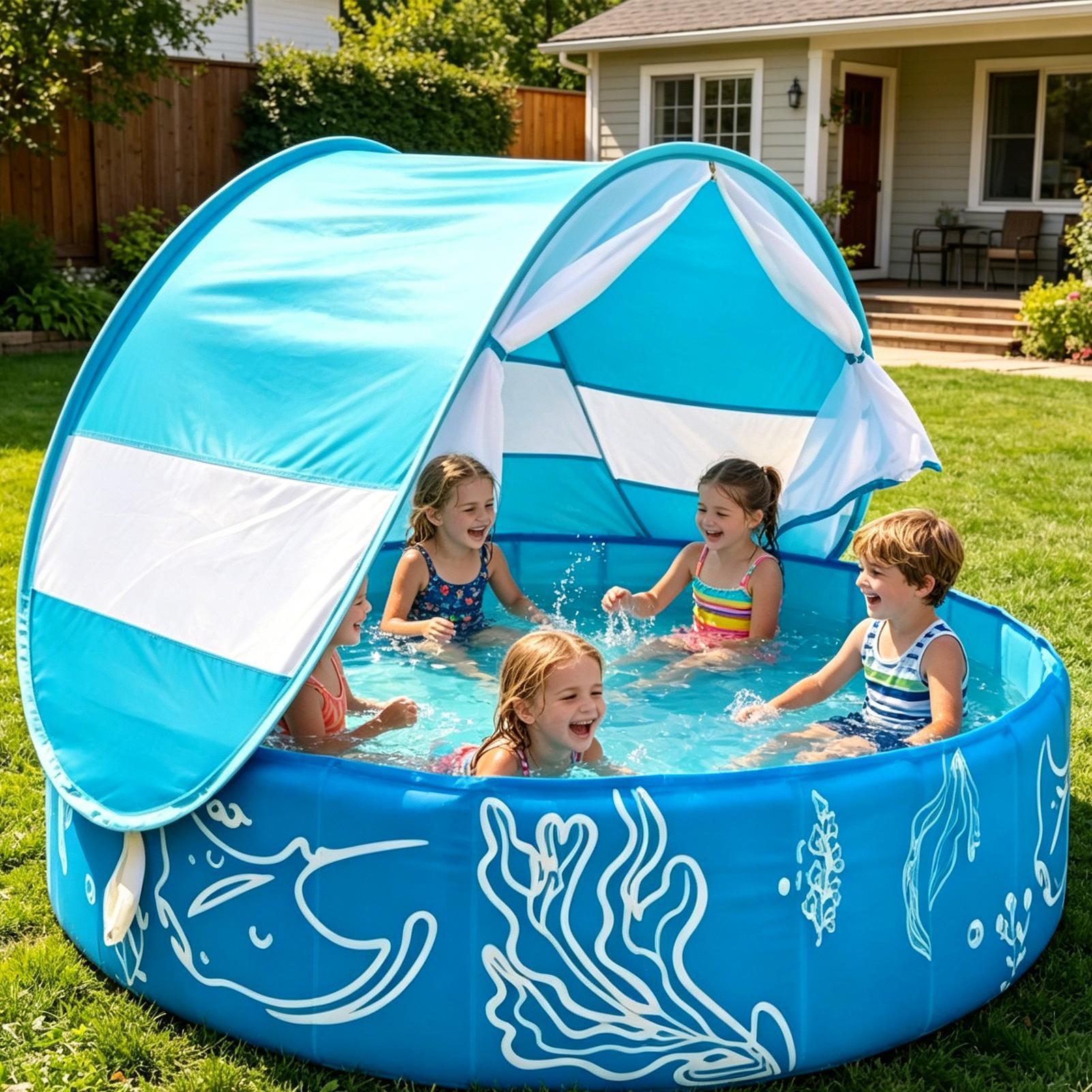Kids Outdoor Activity Centre - حوض سباحة للأطفال مع مظلة 120×30