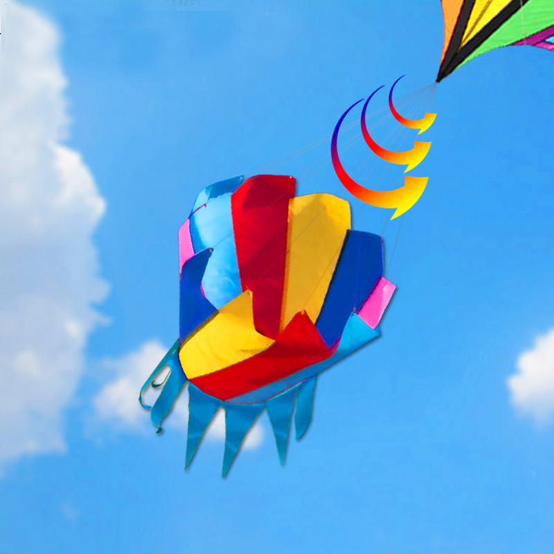 Kite Easy Fly Kids - طائرة ورقية كبيرة بألوان قوس قزح