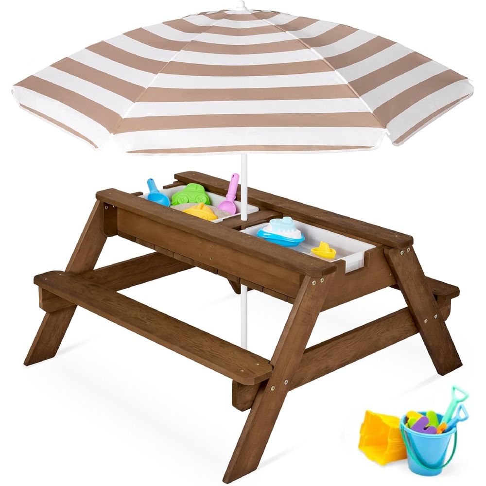 Kids Outdoor Umbrella - طاولة نزهة للأطفال مع مظلة، طاولة