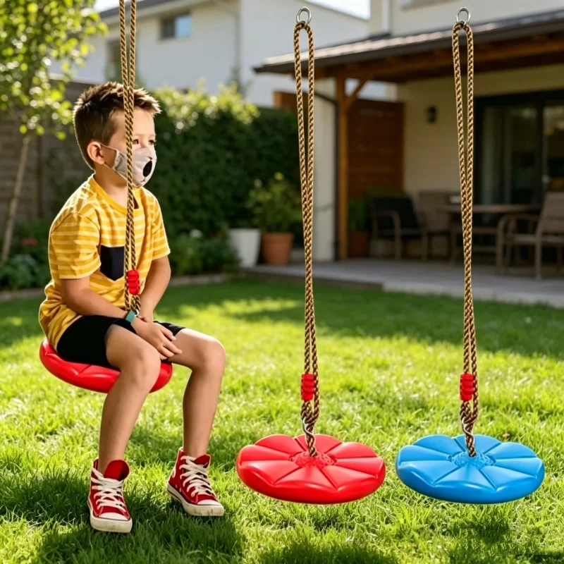 Kids Outdoor Hanging Chair - كرسي هزاز معلق متين بتصميم قرصي