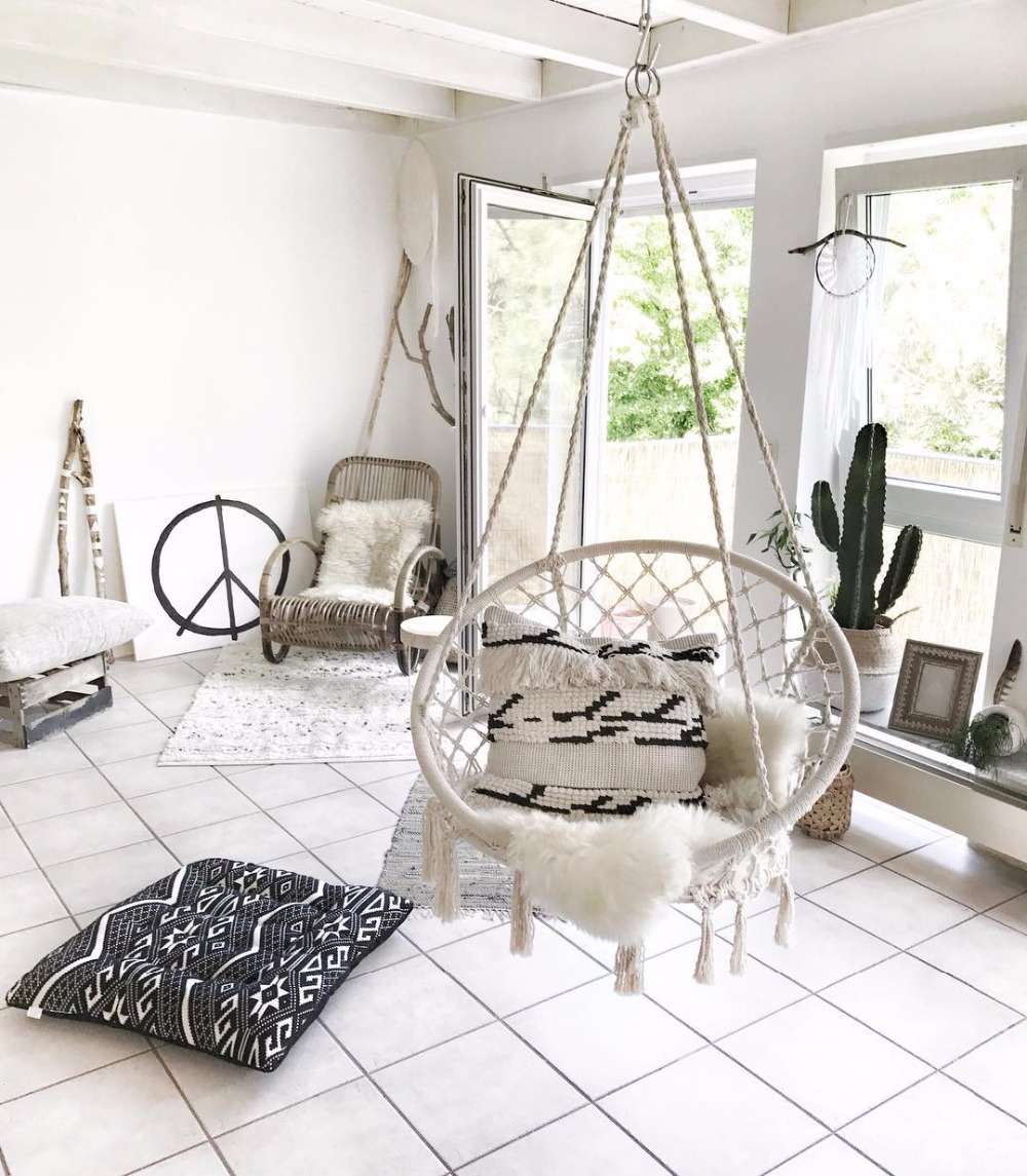 Kids Outdoor Hanging Chair - 2025 الشمال حديقة اليدوية محبوك جولة