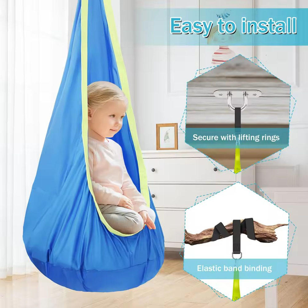 كرسي أرجوحة للأطفال من النايلو - مراجعة Kids Outdoor Hanging Chair وسعره