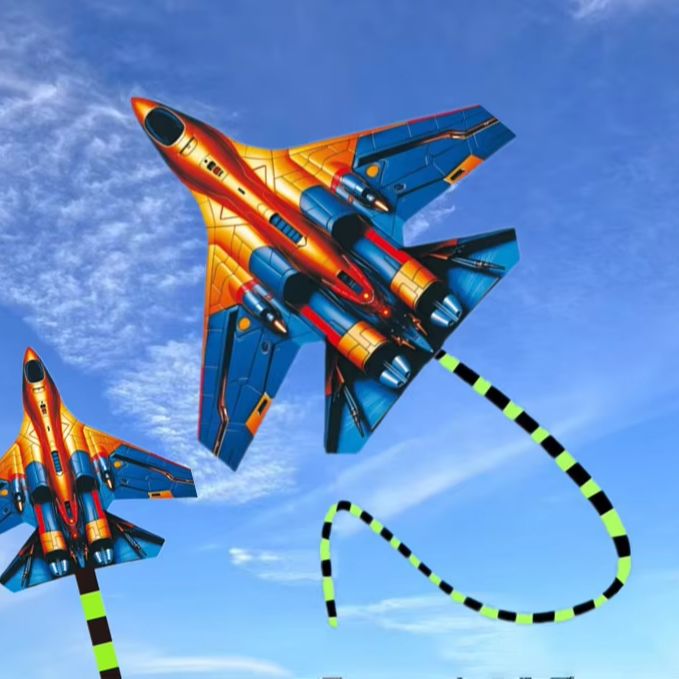 طائرة ورقية على شكل طائرة مقات - مراجعة Kite Easy Fly Kids وسعره