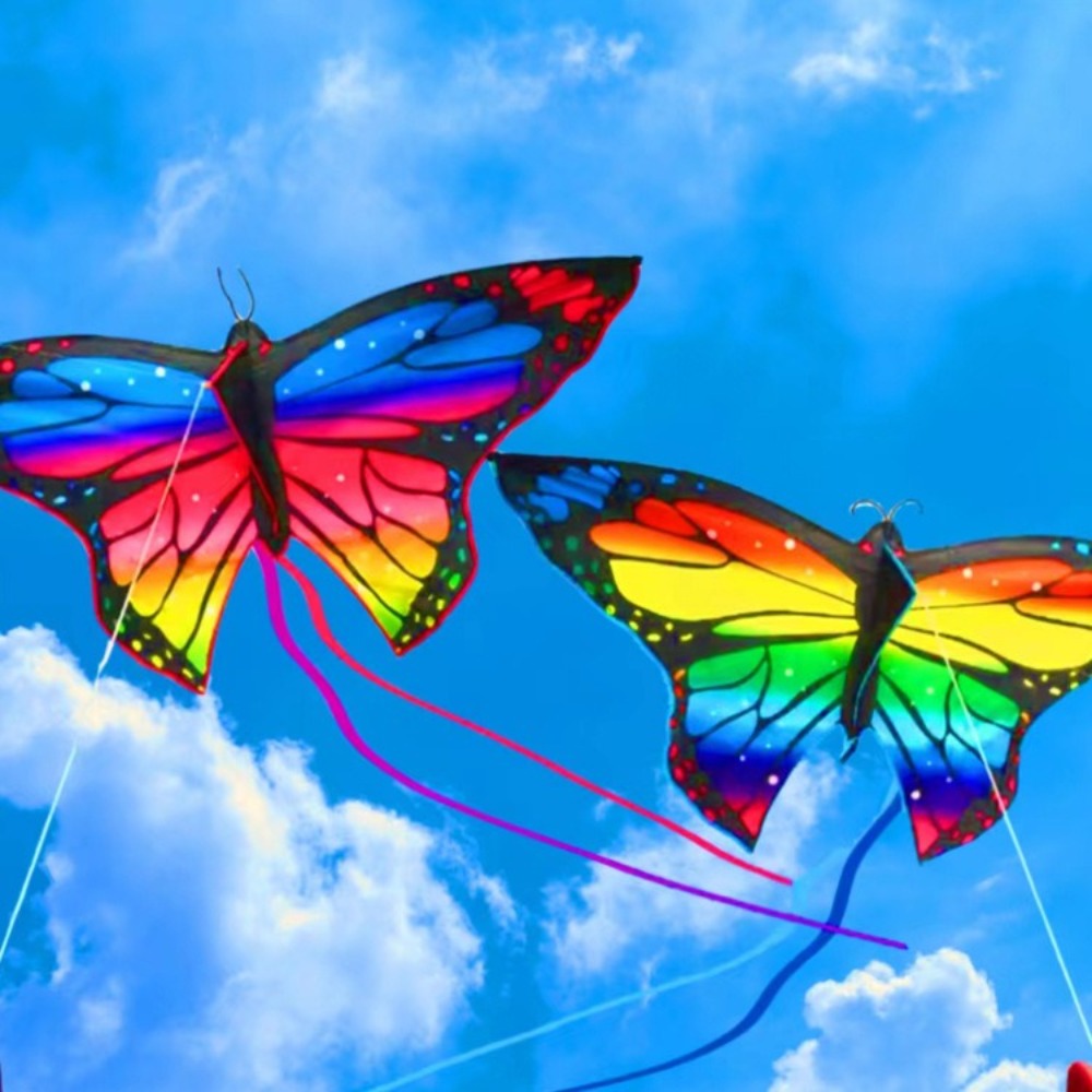 طائرة ورقية ملونة على شكل فراش - مراجعة Kite Easy Fly Kids وسعره