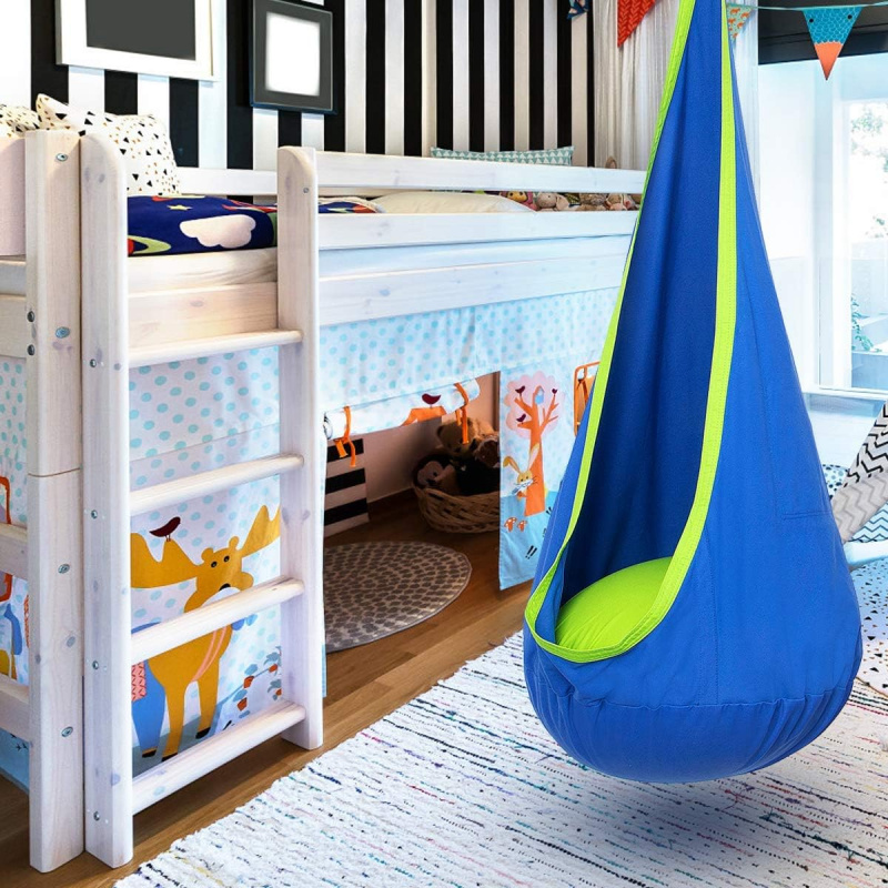 كرسي أرجوحة معلق للأطفال مع وس - مراجعة Kids Outdoor Hanging Chair وسعره