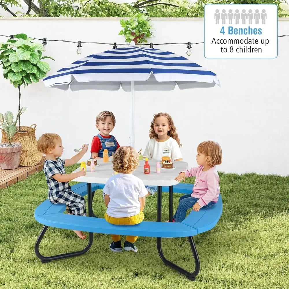 طاولة نزهة للأطفال تتسع لـ 8 أ - مراجعة Kids Outdoor Umbrella وسعره