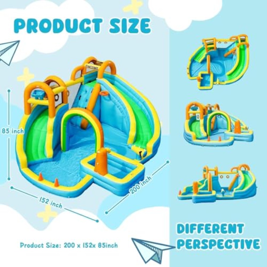 منزلق مائي قابل للنفخ للأطفال  - مراجعة Kids Outdoor Inflatable وسعره