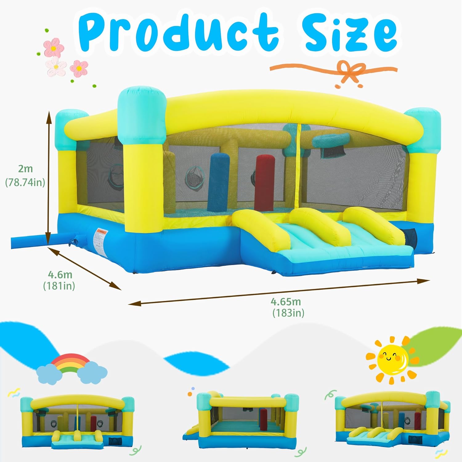 بيت القفز الكبير، قلعة قابلة ل - مراجعة Kids Outdoor Inflatable وسعره