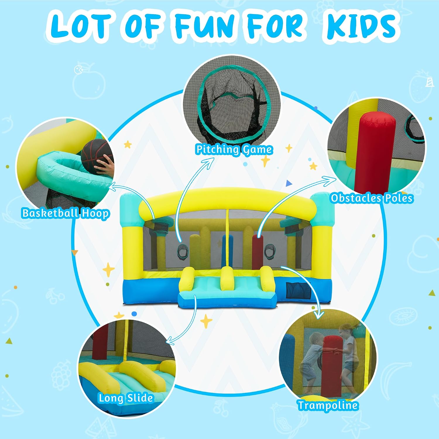 بيت القفز الكبير، قلعة قابلة ل - مراجعة Kids Outdoor Inflatable وسعره