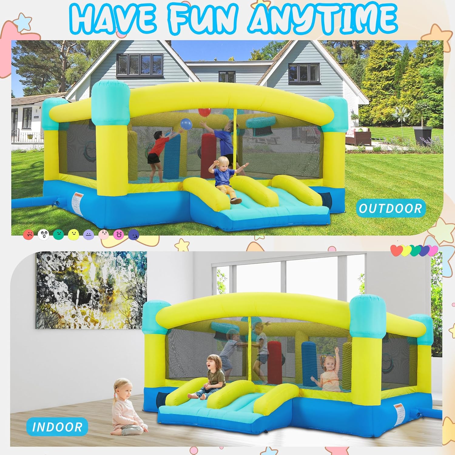 بيت القفز الكبير، قلعة قابلة ل - مراجعة Kids Outdoor Inflatable وسعره