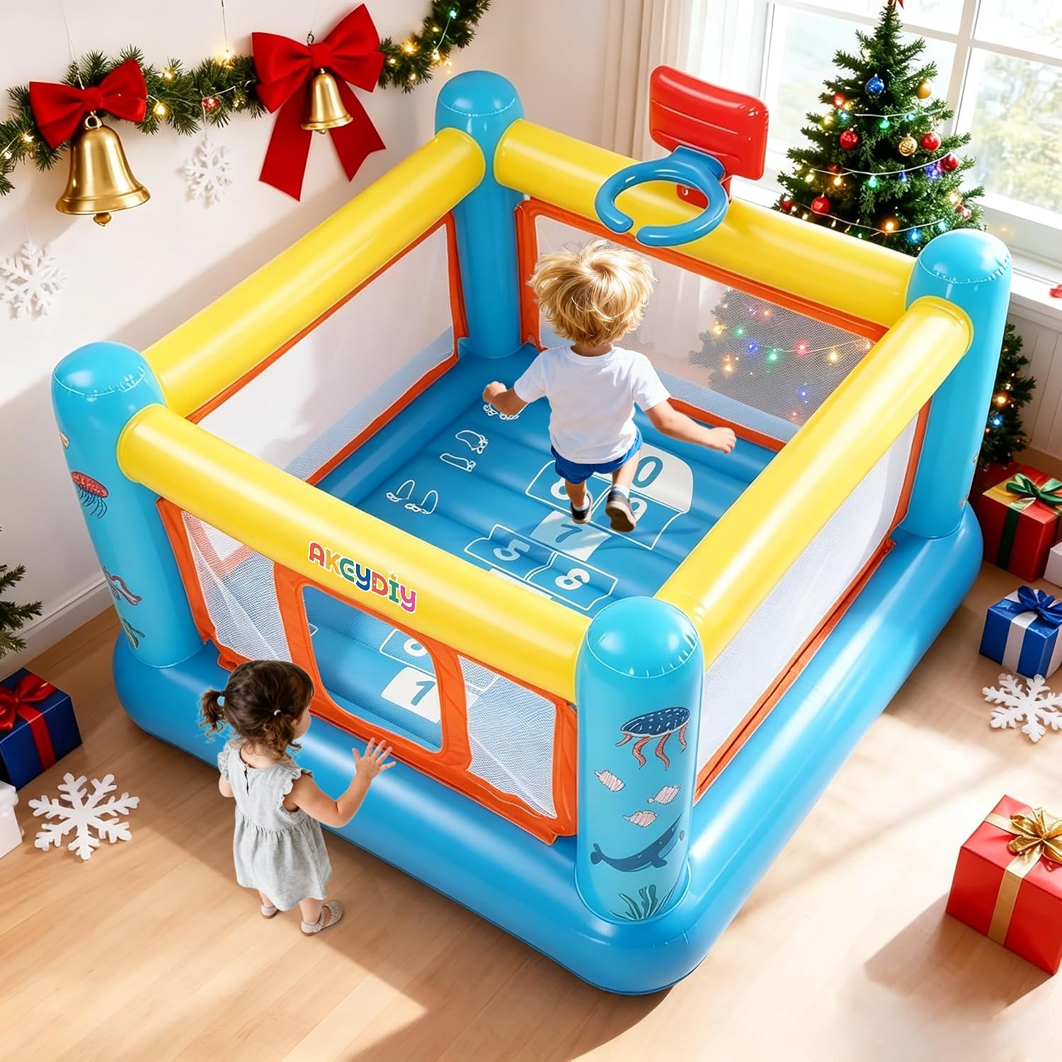 بيت قفز قابل للنفخ من البولي ف - مراجعة Kids Outdoor Inflatable وسعره