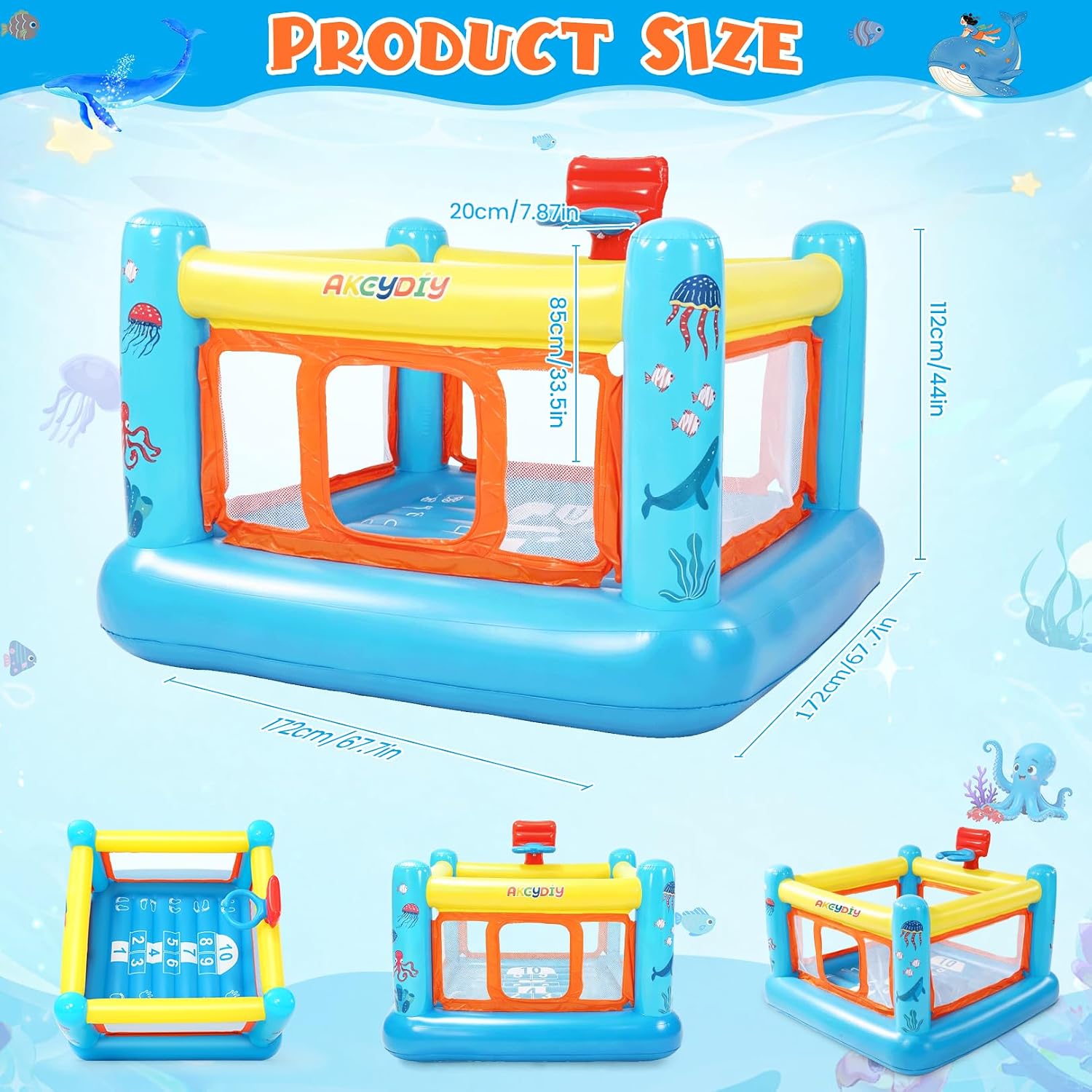 بيت قفز قابل للنفخ من البولي ف - مراجعة Kids Outdoor Inflatable وسعره