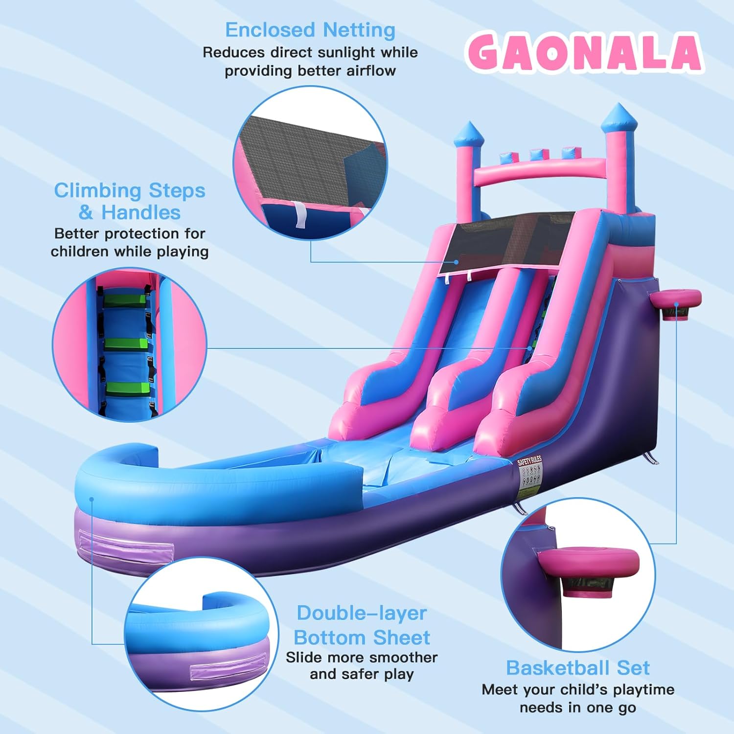 زحليقة مائية قابلة للنفخ بطول  - مراجعة Kids Outdoor Pool وسعره