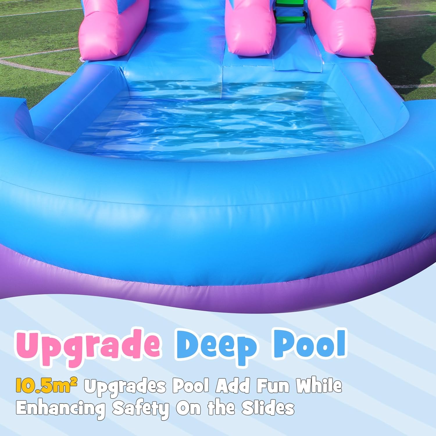 زحليقة مائية قابلة للنفخ بطول  - مراجعة Kids Outdoor Pool وسعره