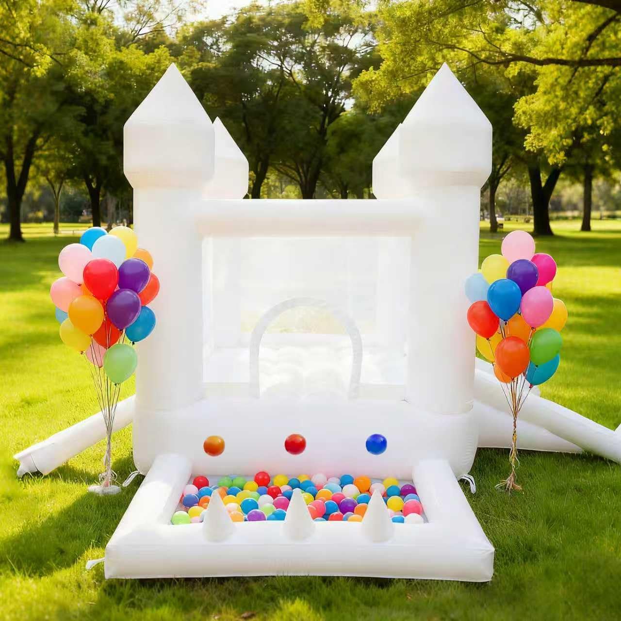 بيت نطاطي أبيض، قلعة نطاطية لل - مراجعة Kids Outdoor Inflatable وسعره