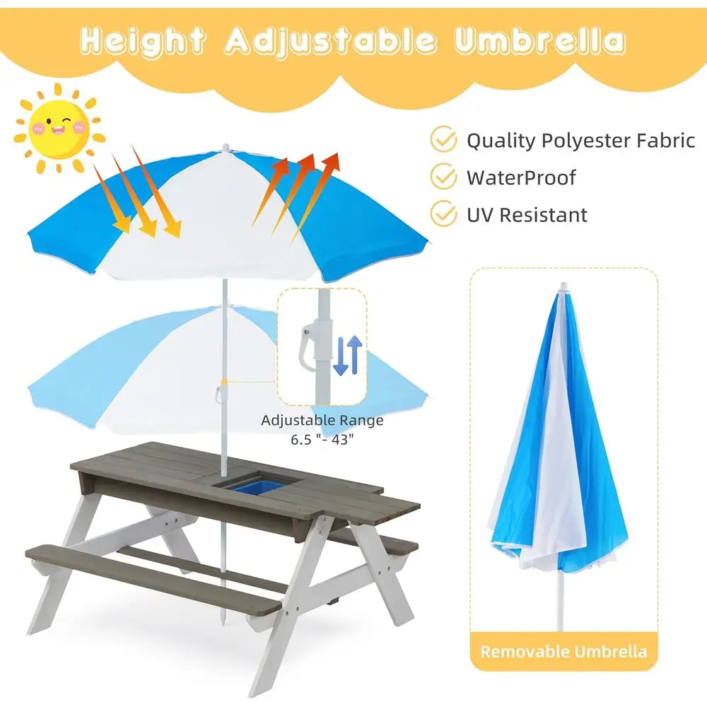 طاولة نزهة خشبية قابلة للتحويل - مراجعة Kids Outdoor Umbrella وسعره