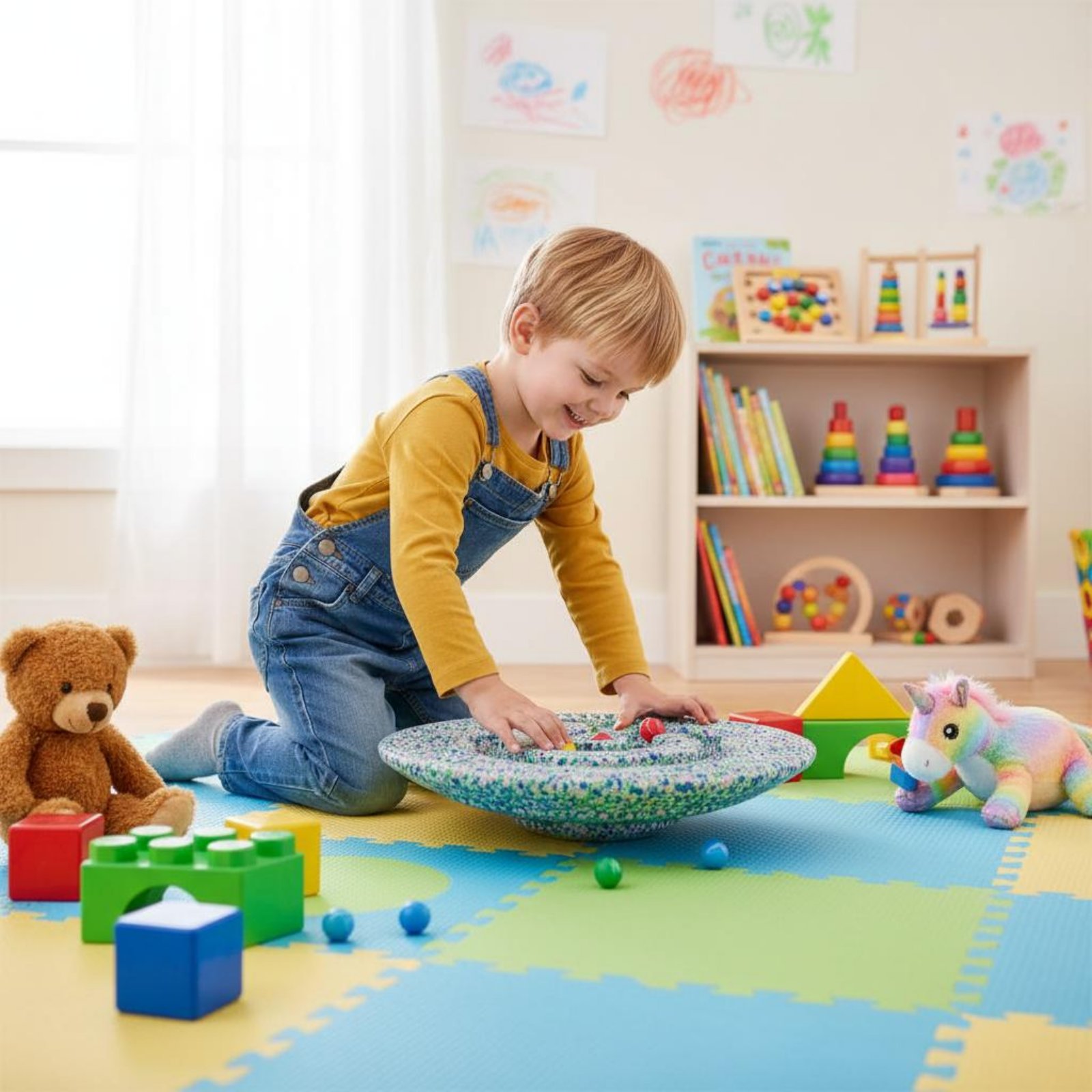 لوح توازن متذبذب للاستخدام الد - مراجعة Kids Outdoor Balance Beam وسعره