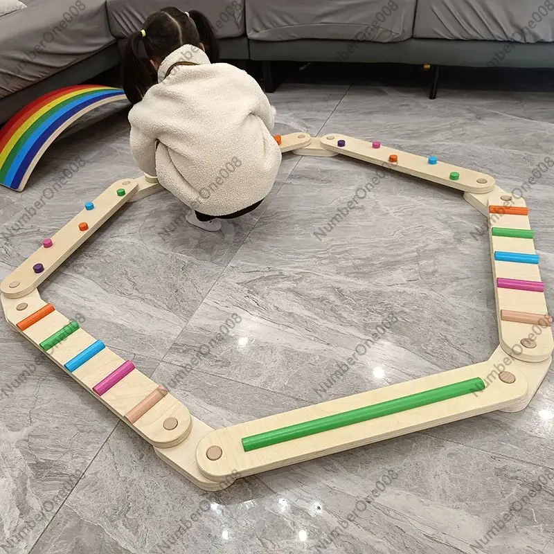 لوح توازن خشبي سميك، معدات تدر - مراجعة Kids Outdoor Balance Beam وسعره