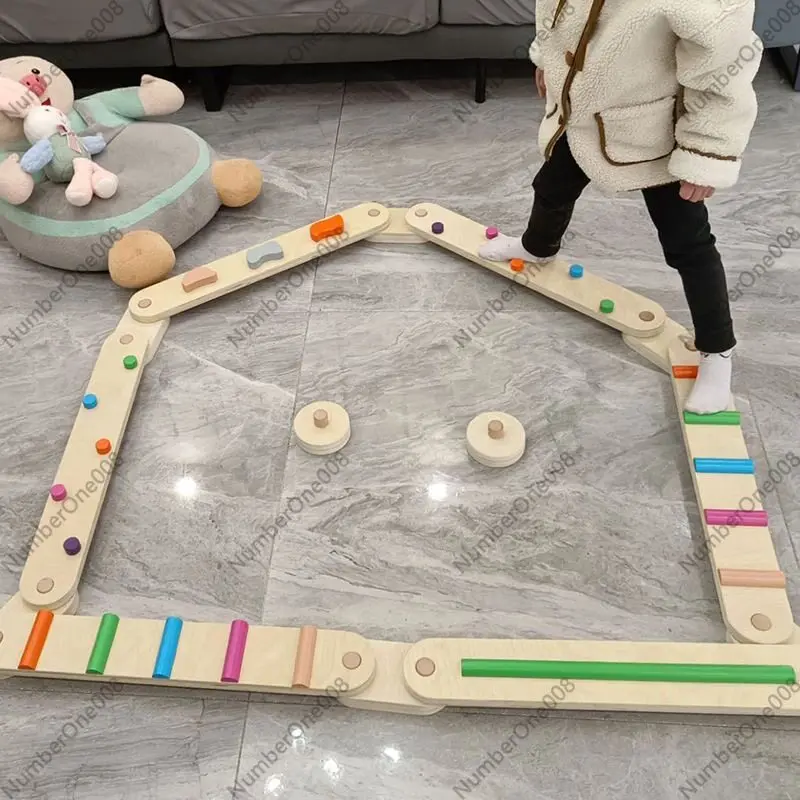 لوح توازن خشبي سميك، معدات تدر - مراجعة Kids Outdoor Balance Beam وسعره