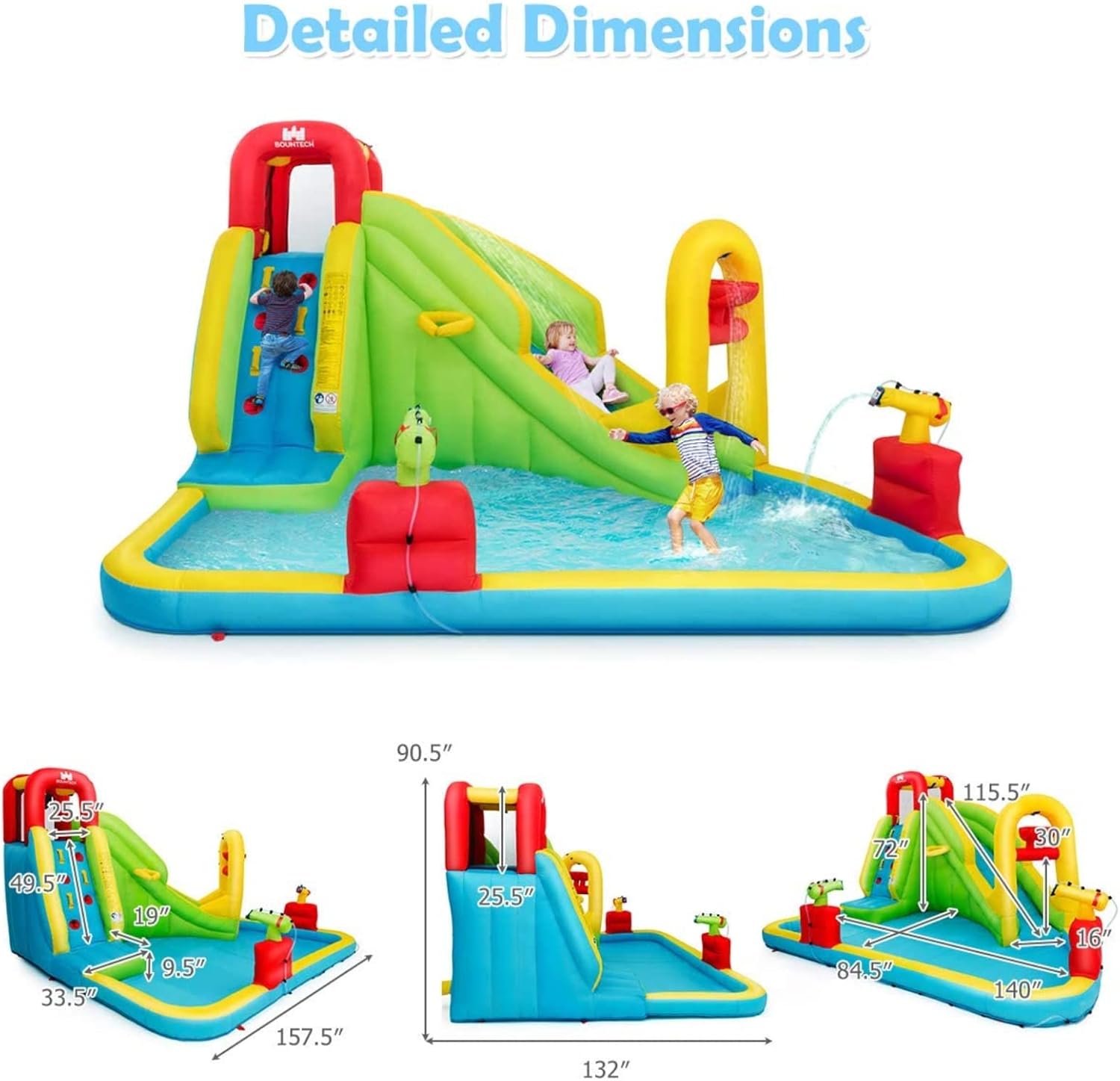 حديقة مائية قابلة للنفخ ضخمة ل - مراجعة Kids Outdoor Inflatable وسعره