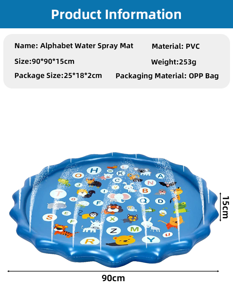 بساط رشاش ماء قابل للنفخ على ش - مراجعة Kids Outdoor Mat وسعره