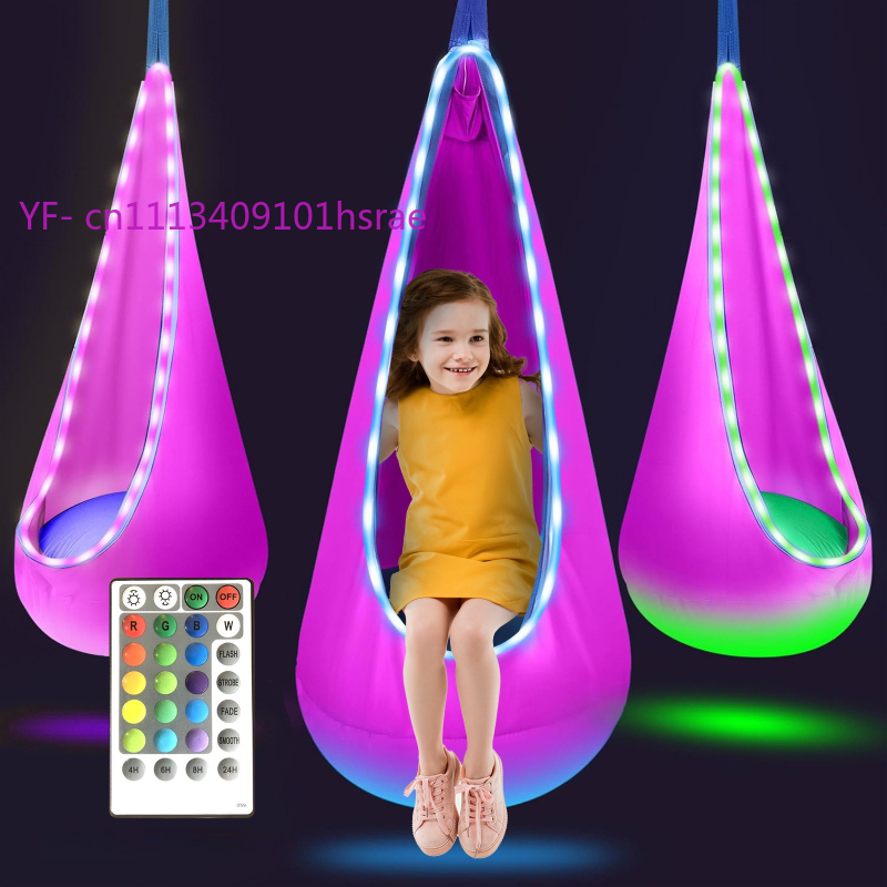 أرجوحة قابلة للنفخ مضيئة بتقني - مراجعة Kids Outdoor Hanging Chair وسعره