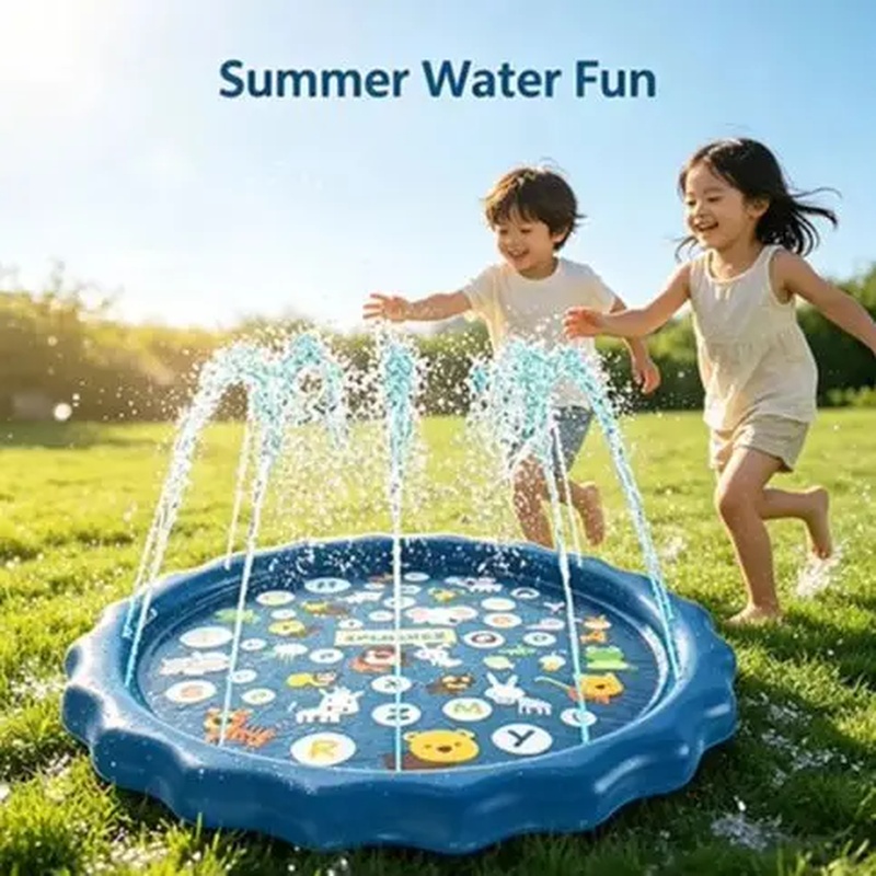 بساط مائي قابل للنفخ بطول 100/ - مراجعة Kids Outdoor Mat وسعره