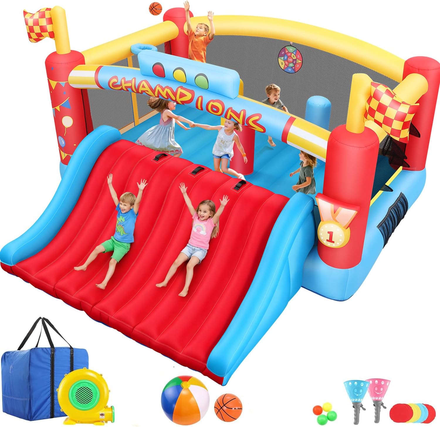 بيت قفز قابل للنفخ كبير للأطفا - مراجعة Kids Outdoor Inflatable وسعره