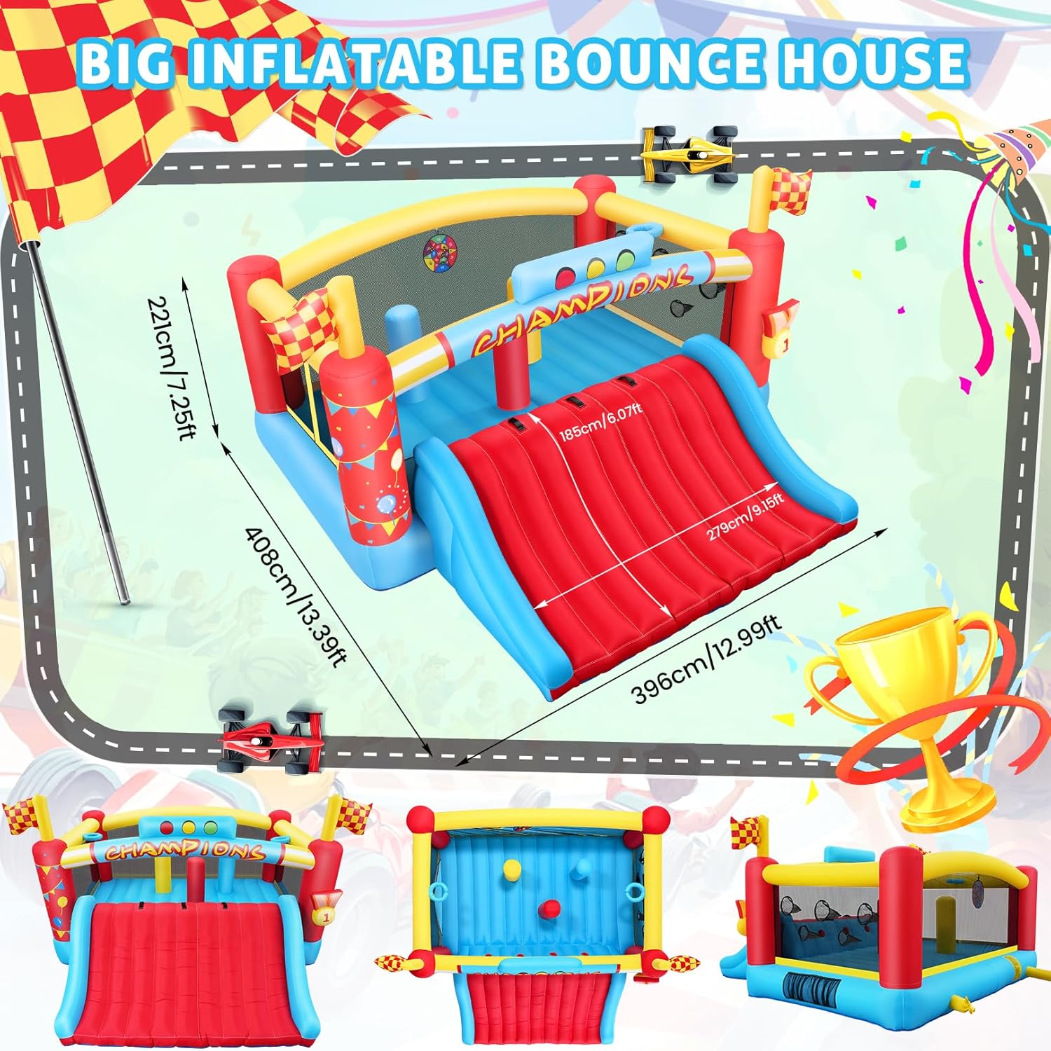 بيت قفز قابل للنفخ كبير للأطفا - مراجعة Kids Outdoor Inflatable وسعره