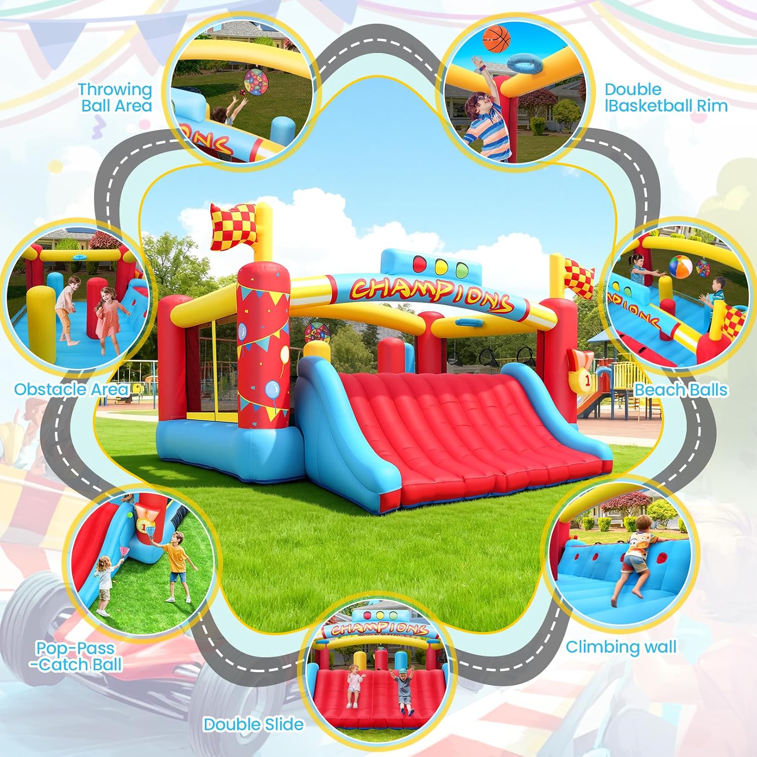 بيت قفز قابل للنفخ كبير للأطفا - مراجعة Kids Outdoor Inflatable وسعره
