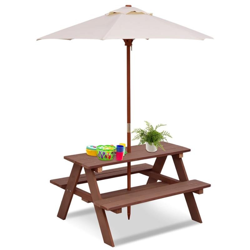 طاولة نزهة خارجية للأطفال مع م - مراجعة Kids Outdoor Umbrella وسعره